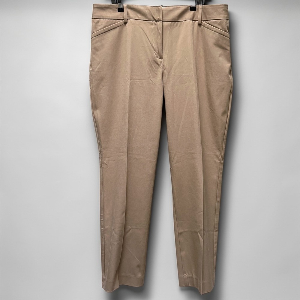 Talbots Petites Curvy Slimming Straight Leg Pants Tan Beige 16P NWT
